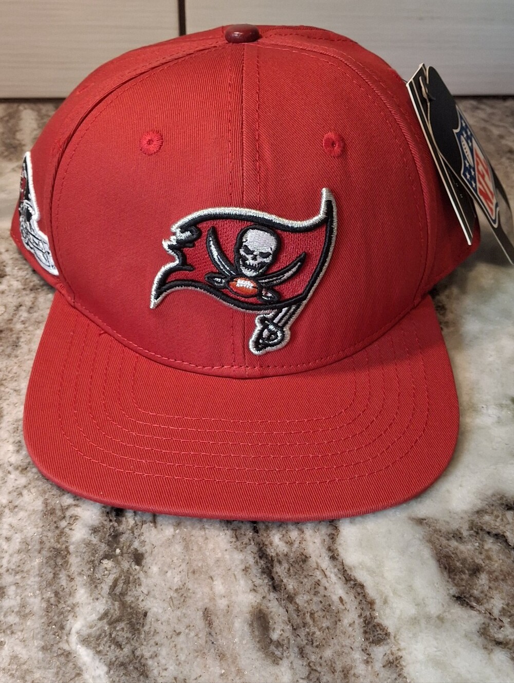 Tampa Bay Buccaneers Red Football Snapback Cap Adult PRO STANDARD
